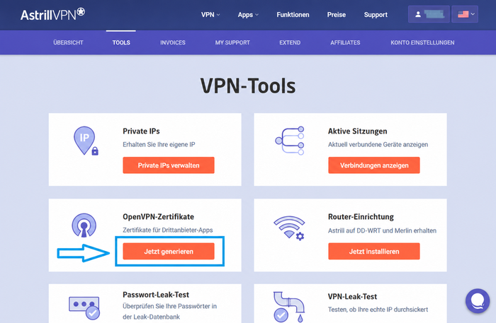 astrill vpn tools