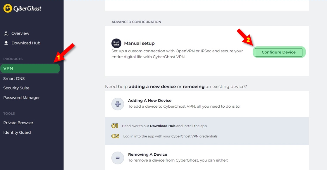 config device