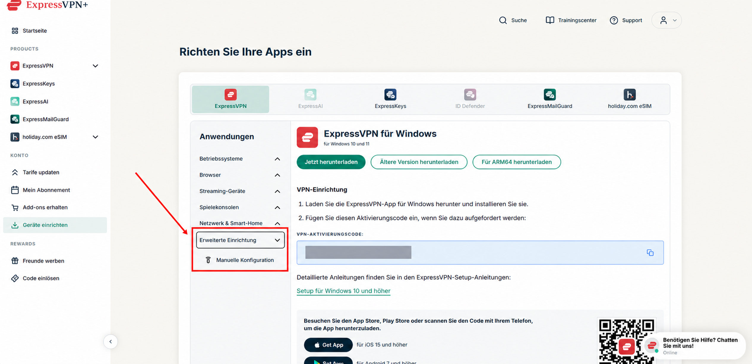 expressvpn, set up your devices, manual configuration