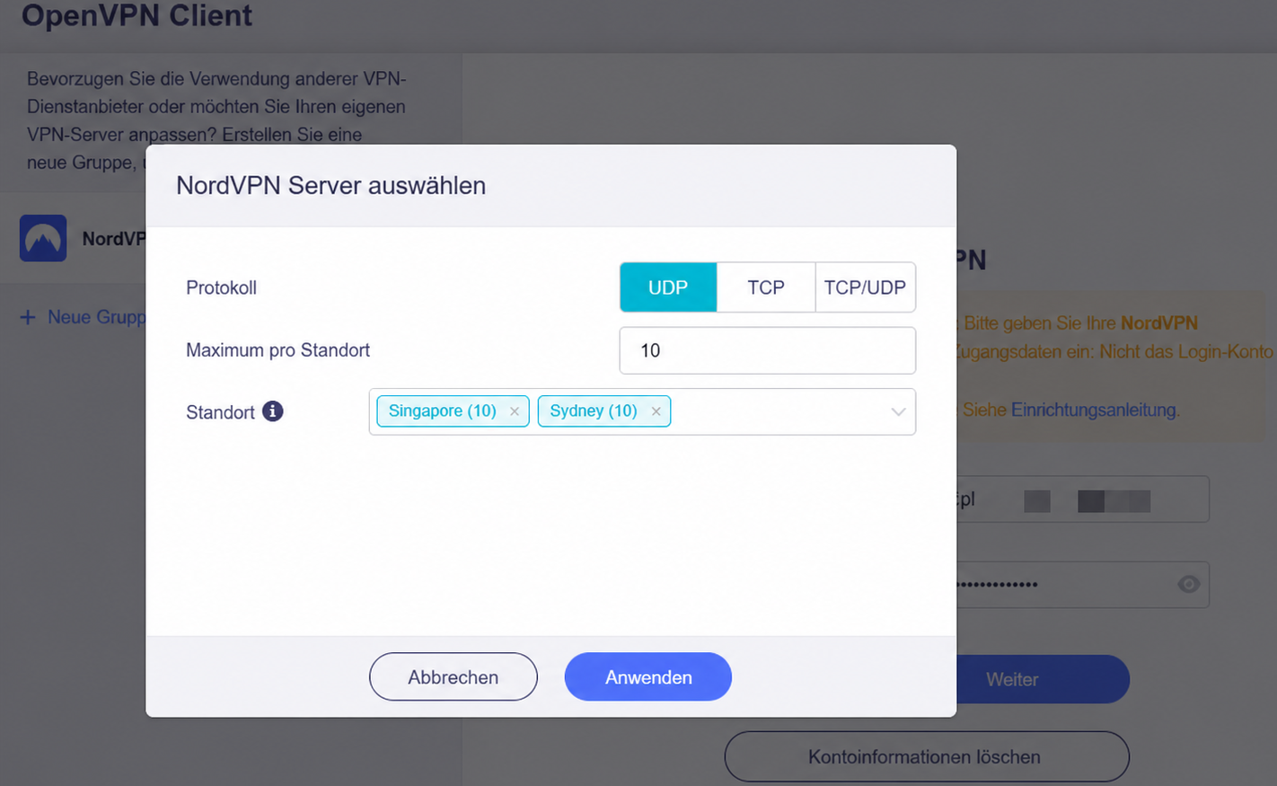select nordvpn servers
