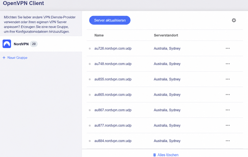 nordvpn configuration files