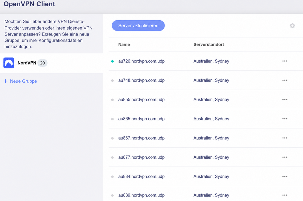 nordvpn connected