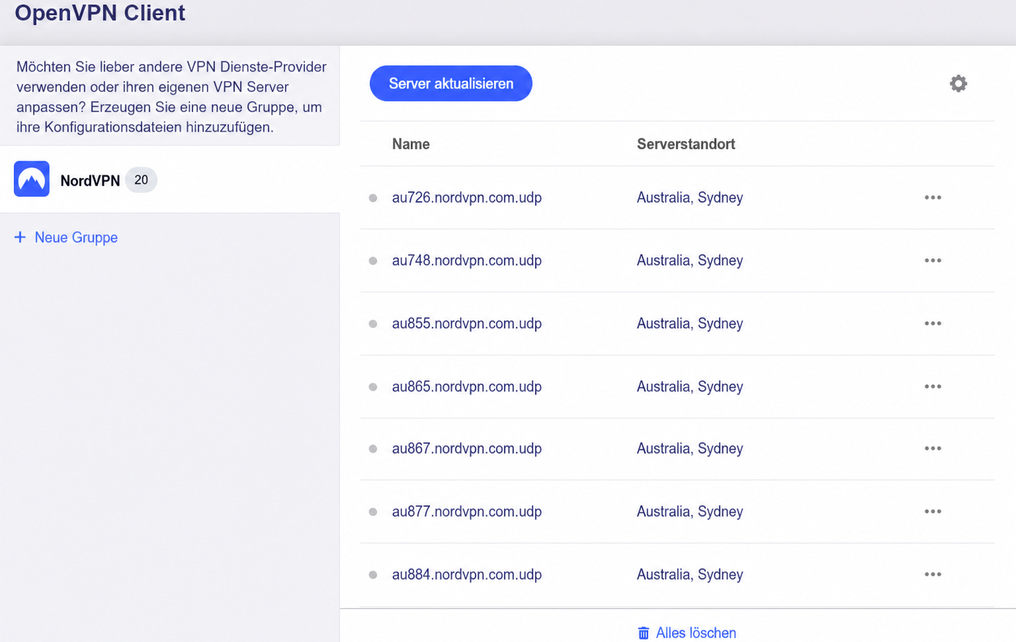 nordvpn edit credentials