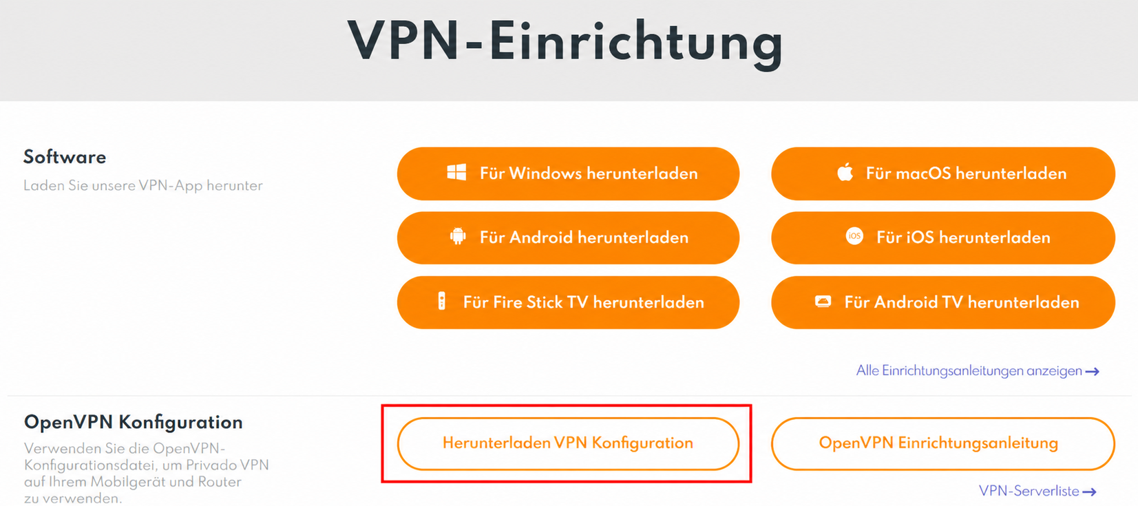 PrivadoVPN OpenVPN configuration
