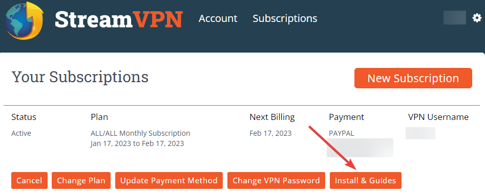 streamvpn subscription info