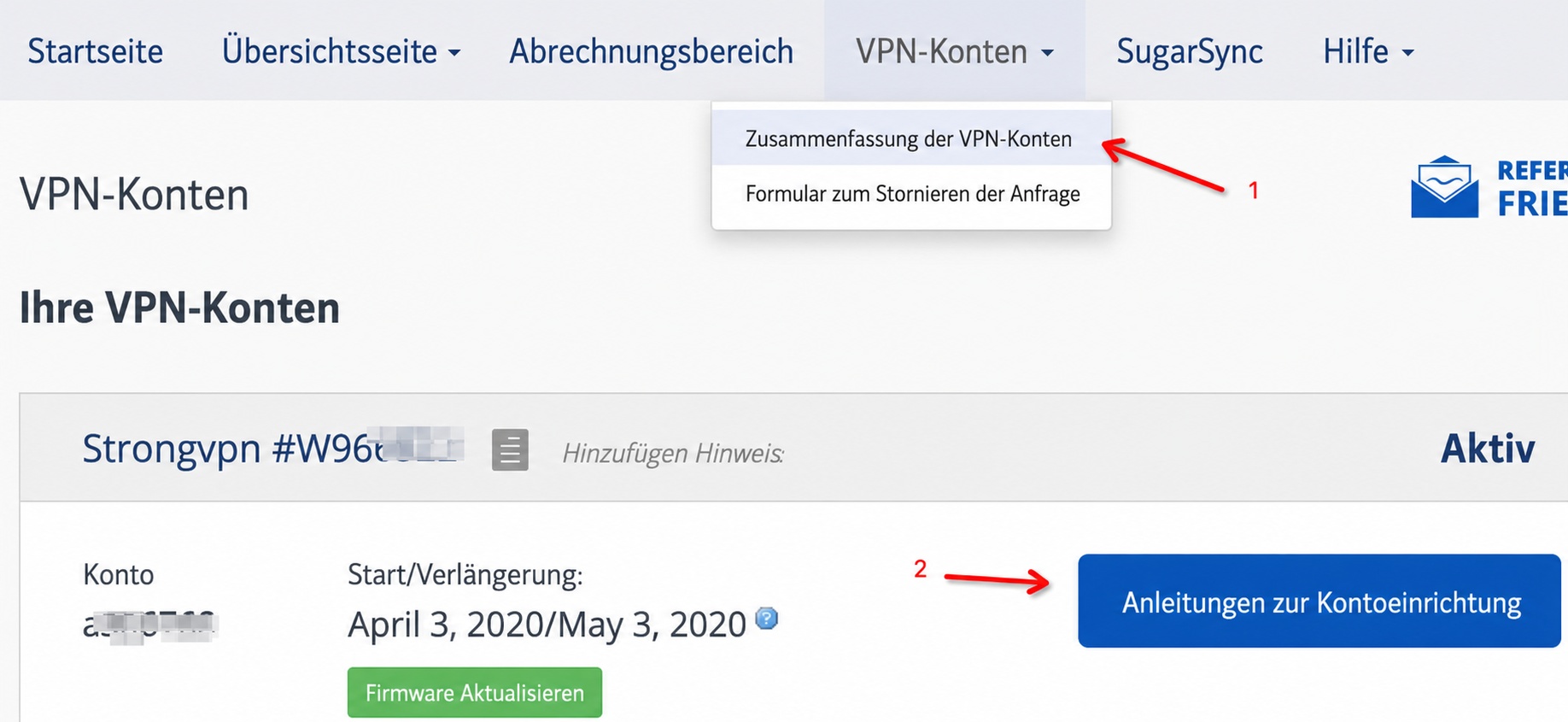 strongvpn setup 1
