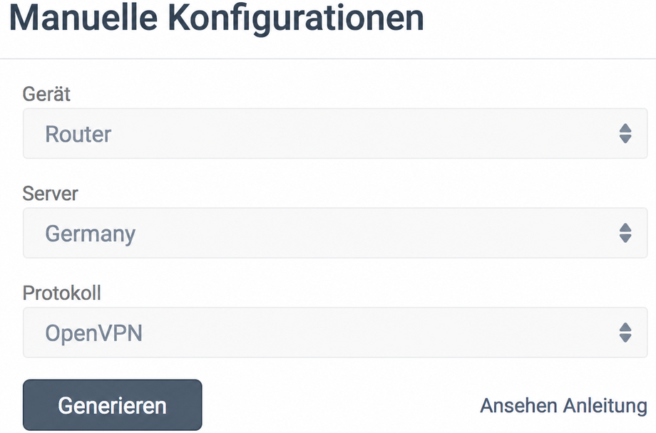 vpn unlimited generate configuration