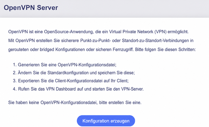 ovpn server generate configuration