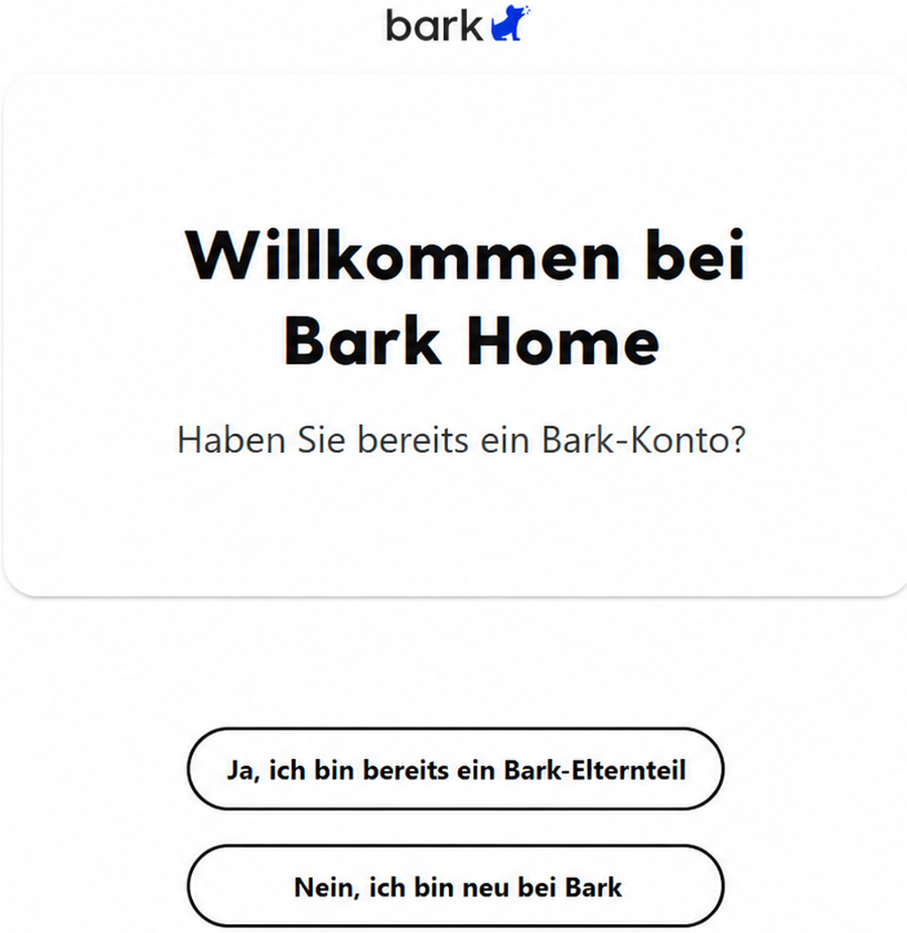 bark_welcome_page