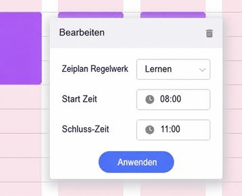 edit schedule