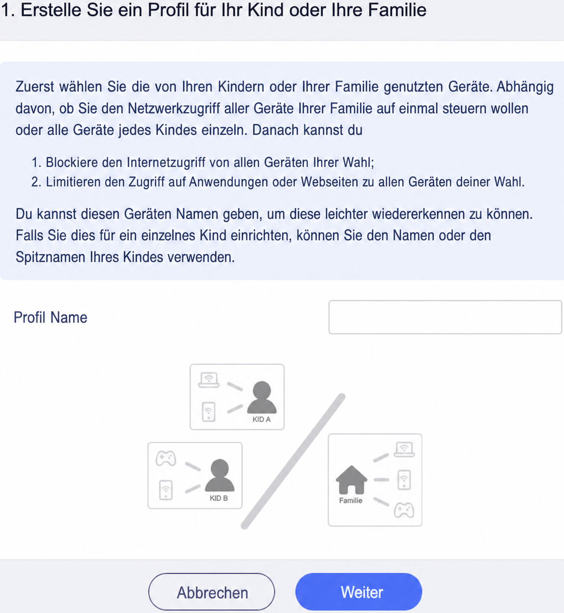 create a profile