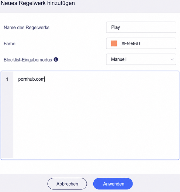 create a ruleset 2
