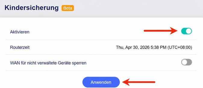 parental control, enable