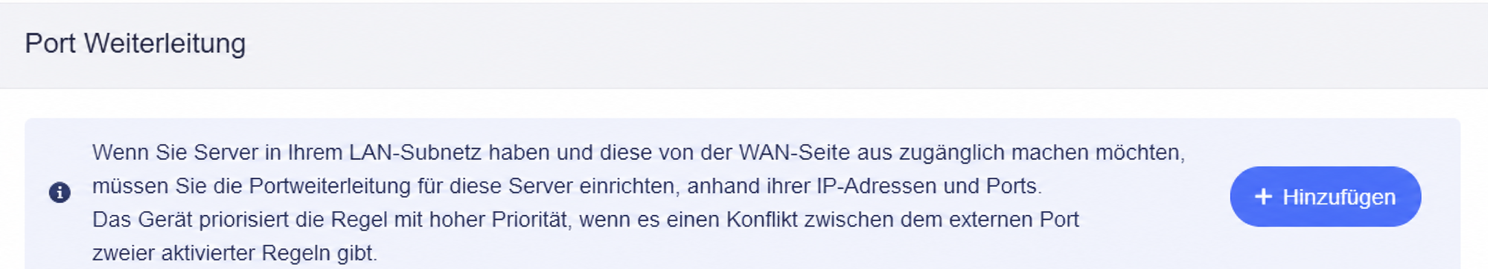 port forwarding add