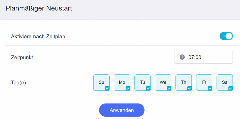 Schedule Reboot