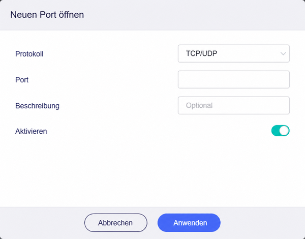 open Ports on router