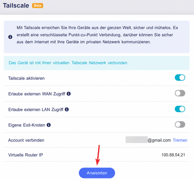 enable remote access lan