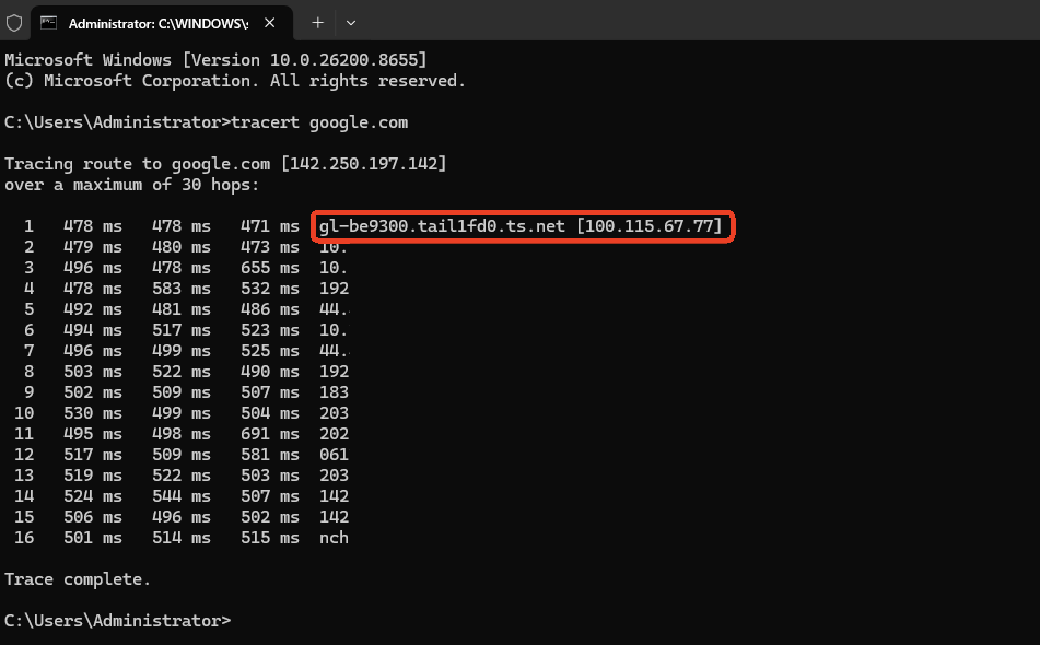 tracert