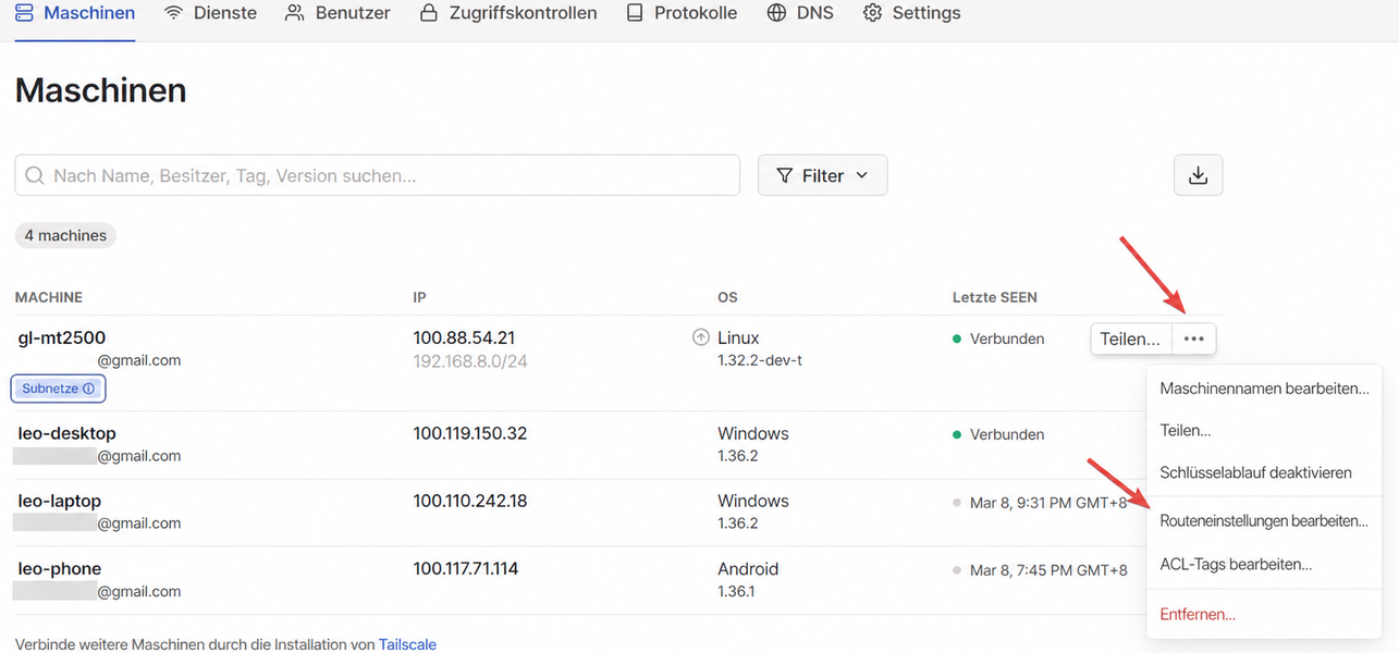 tailscale subnet alert
