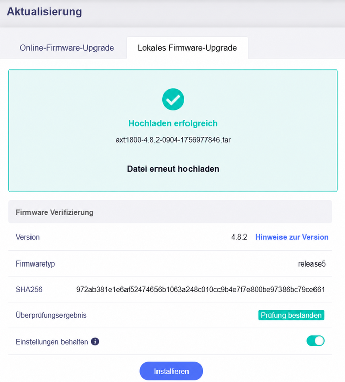 local upgrade uploaded