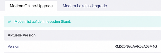 modem online upgrade