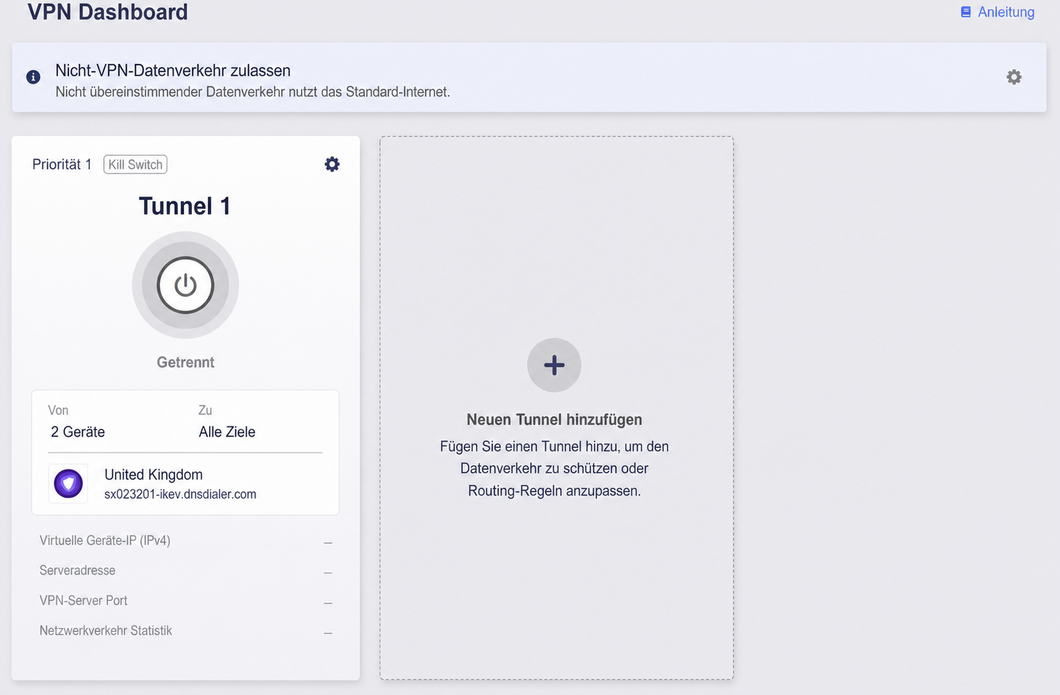 scenario 1 allow non-vpn traffic
