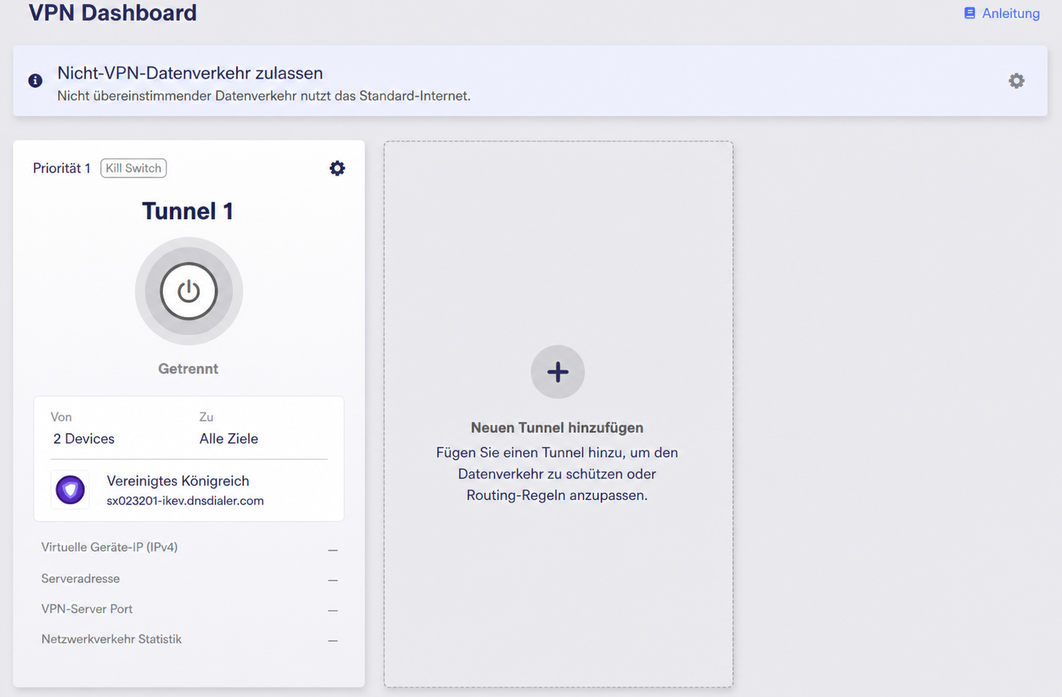 scenario 1 dashboard