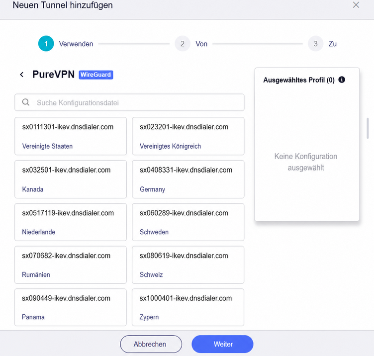 select profile