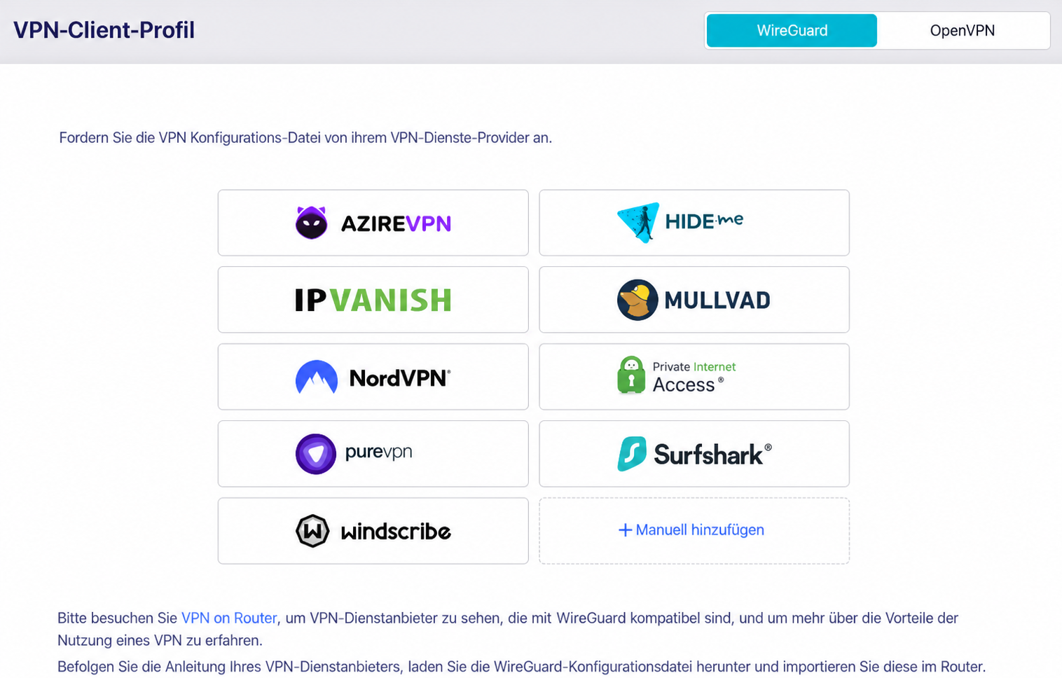 select vpn provider