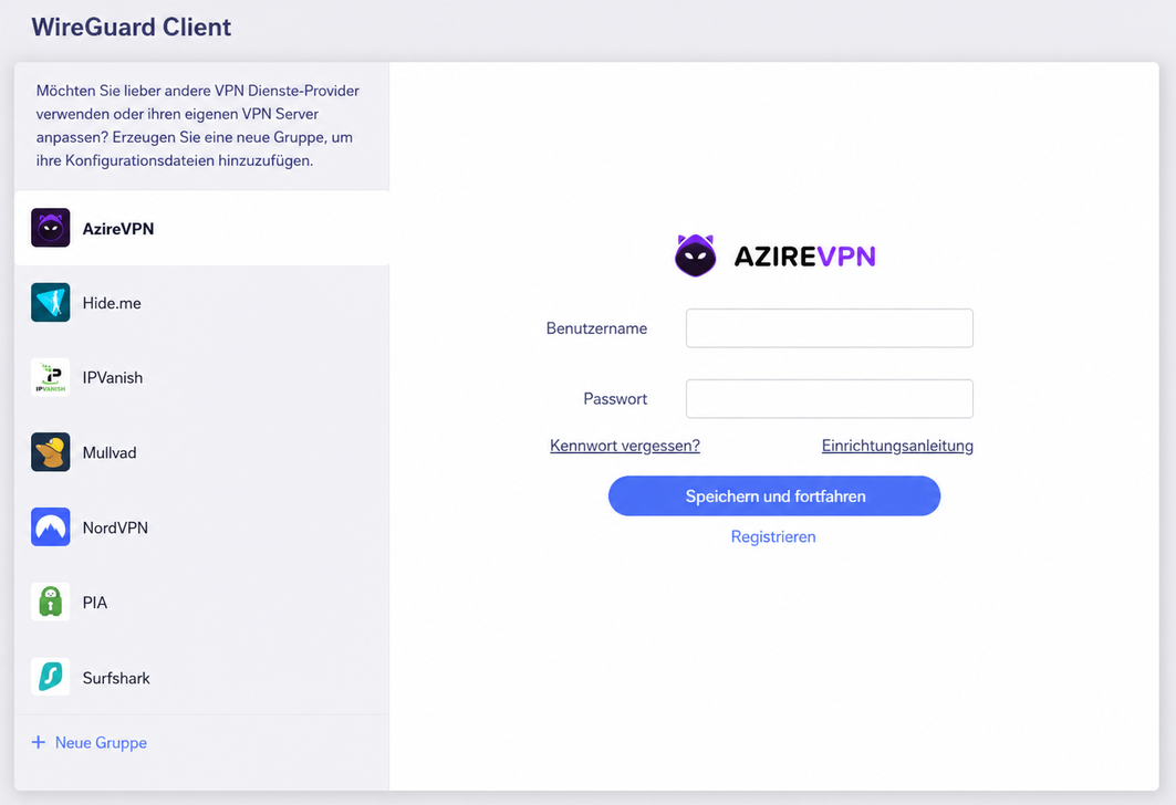azirevpn login