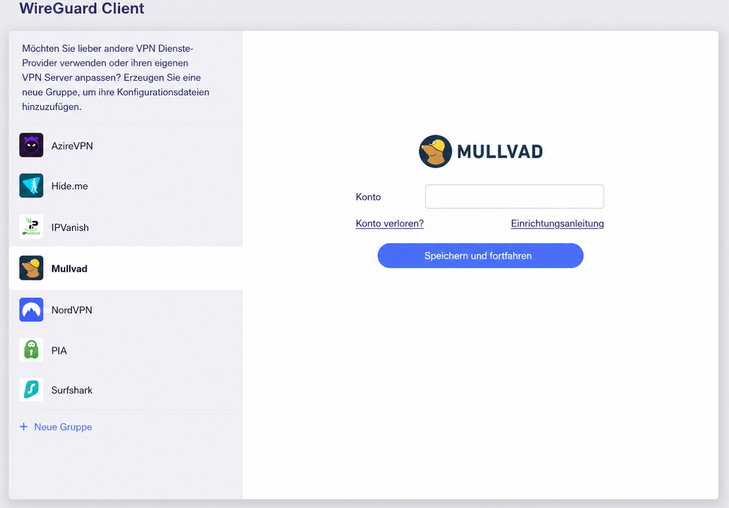 mullvad login