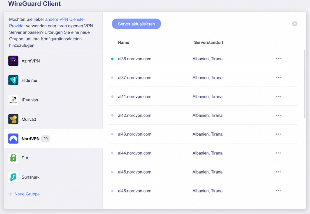 nordvpn connected