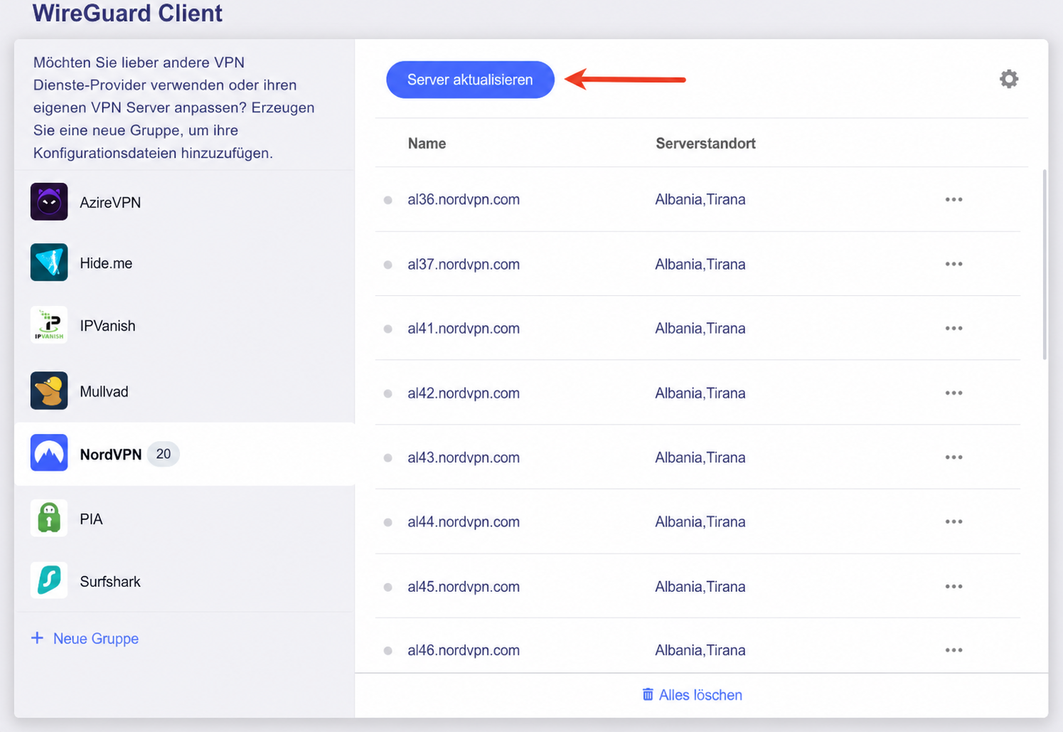 nordvpn update servers