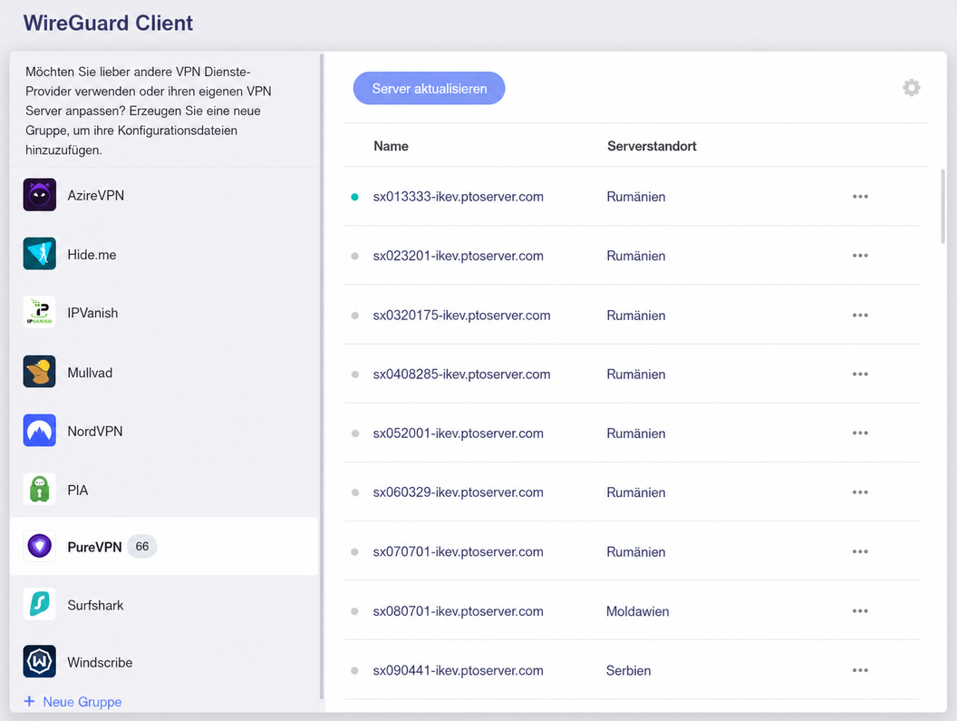 purevpn connected