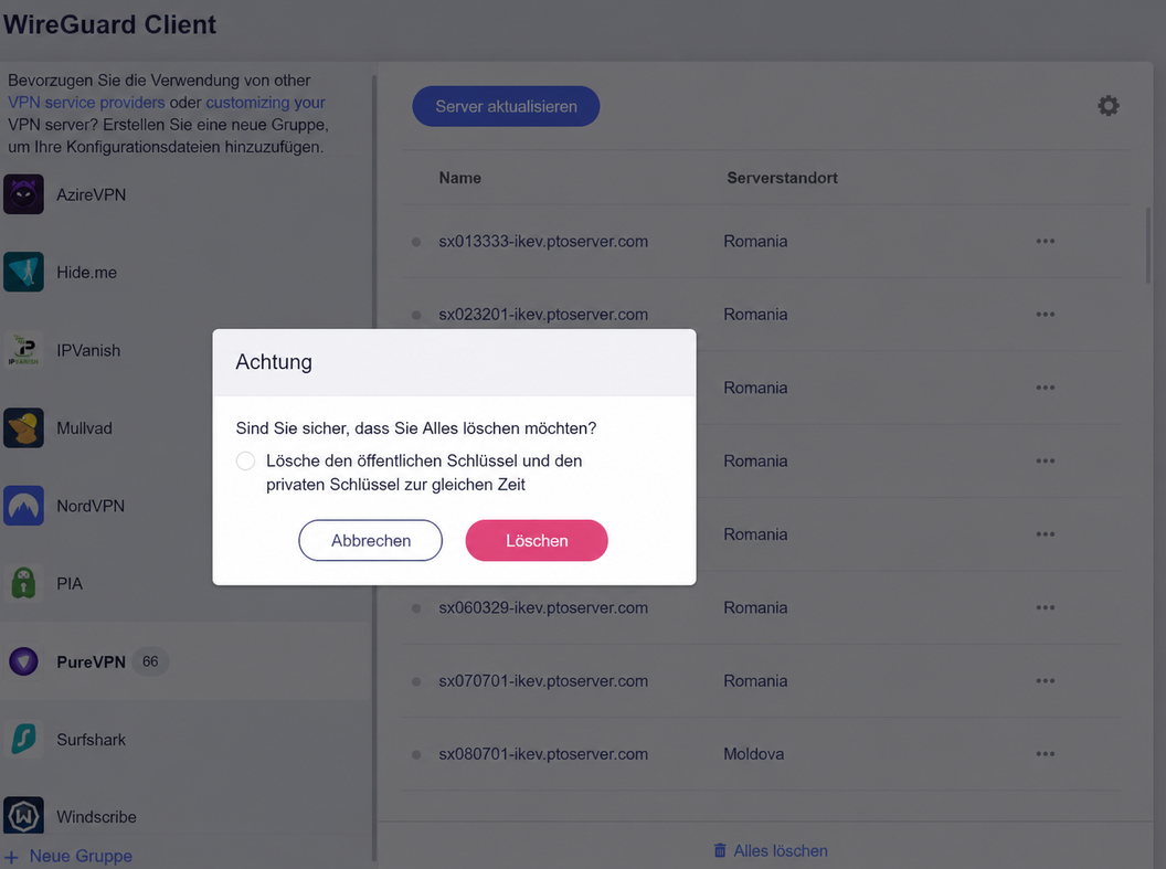 purevpn delete