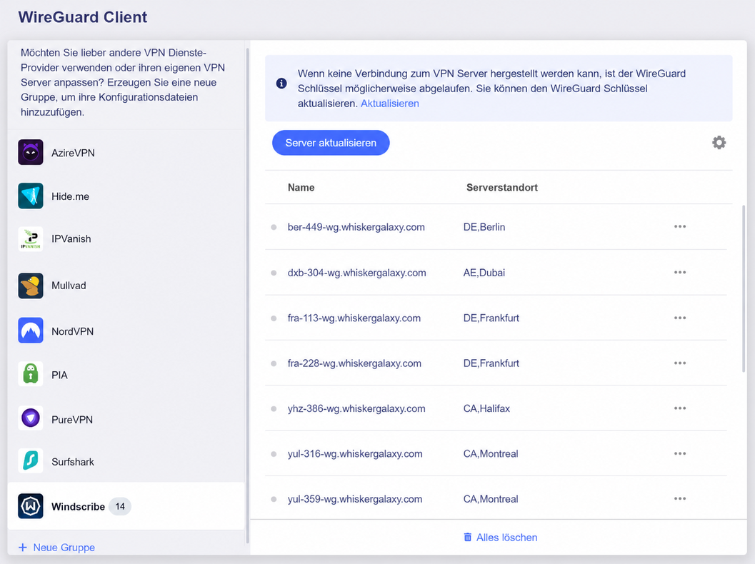 windscribe config files
