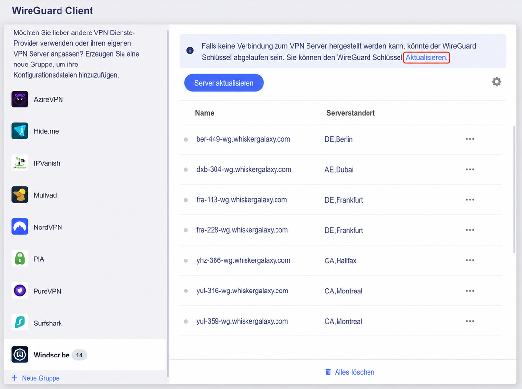 windscribe refresh