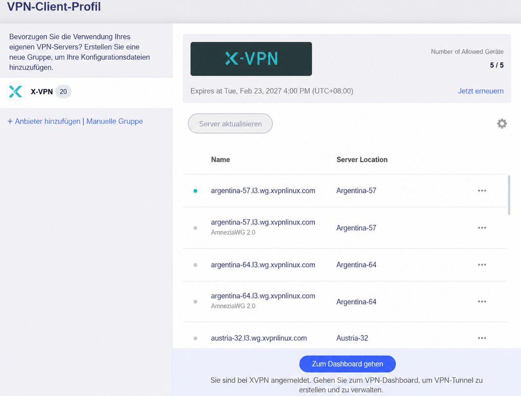 xvpn connected