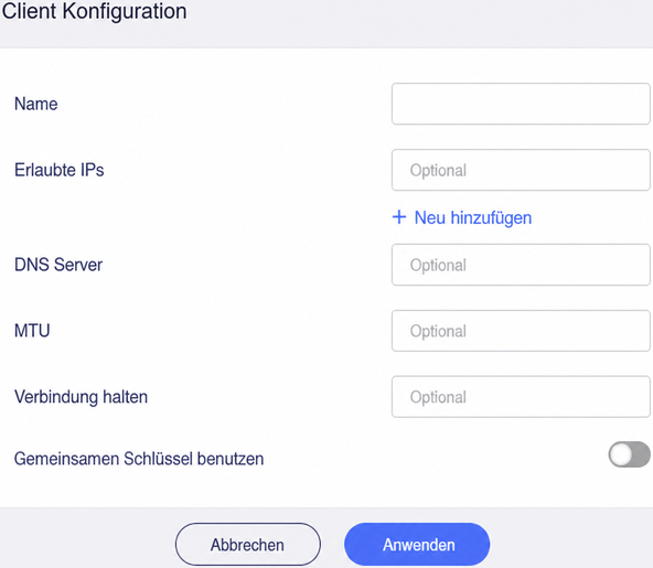 profile settings