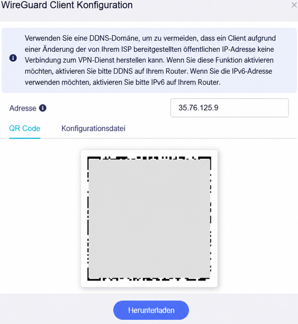 client configuration qrcode
