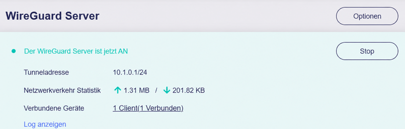 wireguard server status