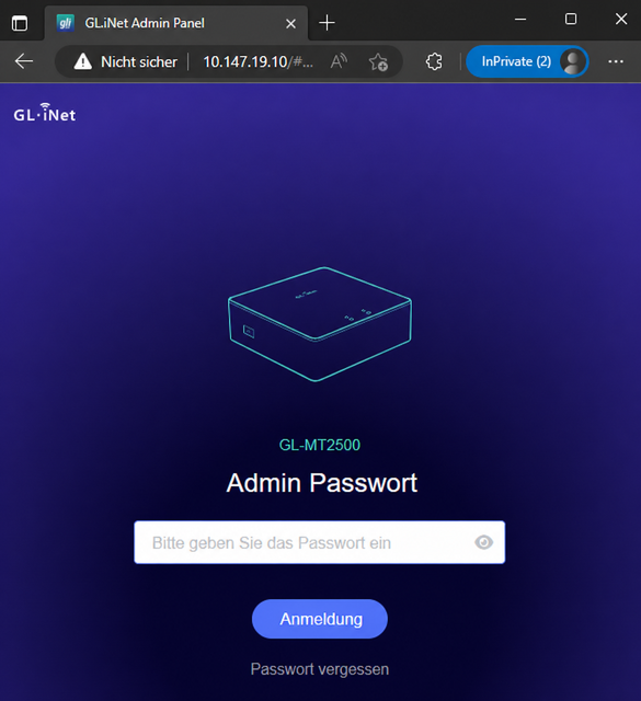 web admin panel