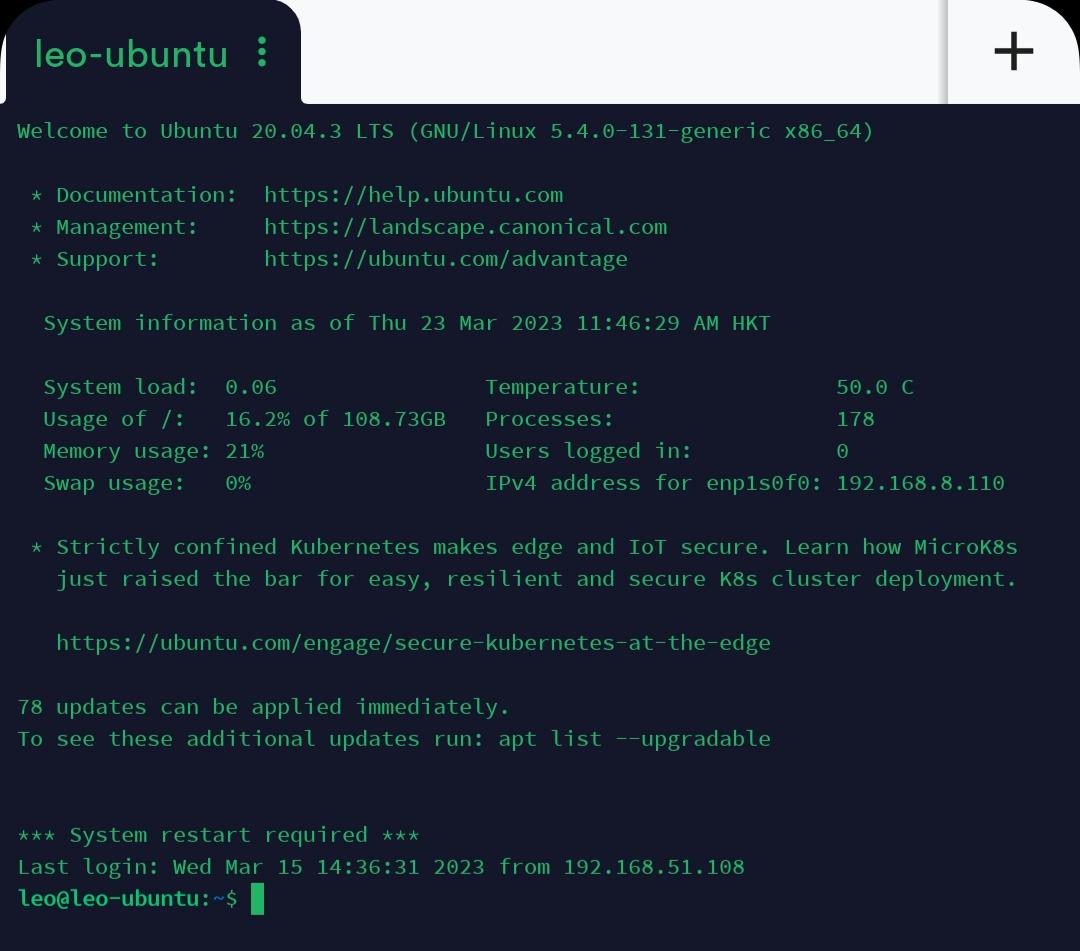 access ubuntu