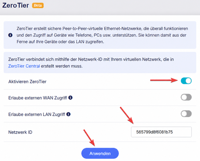 enable zerotier