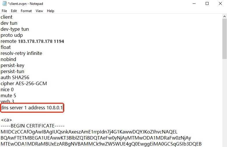 edit config