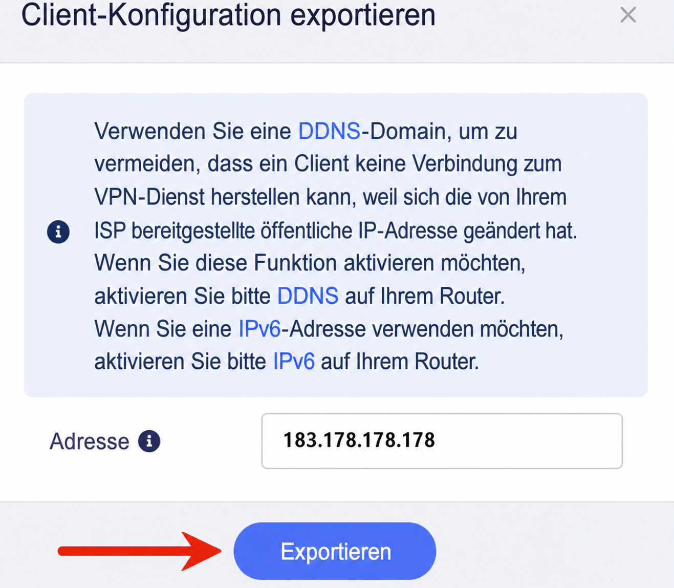 export config