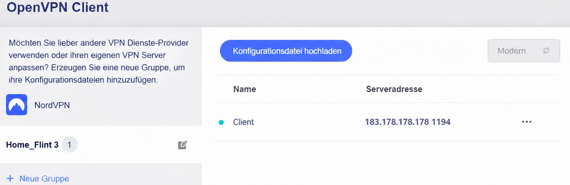 ovpnclient connected