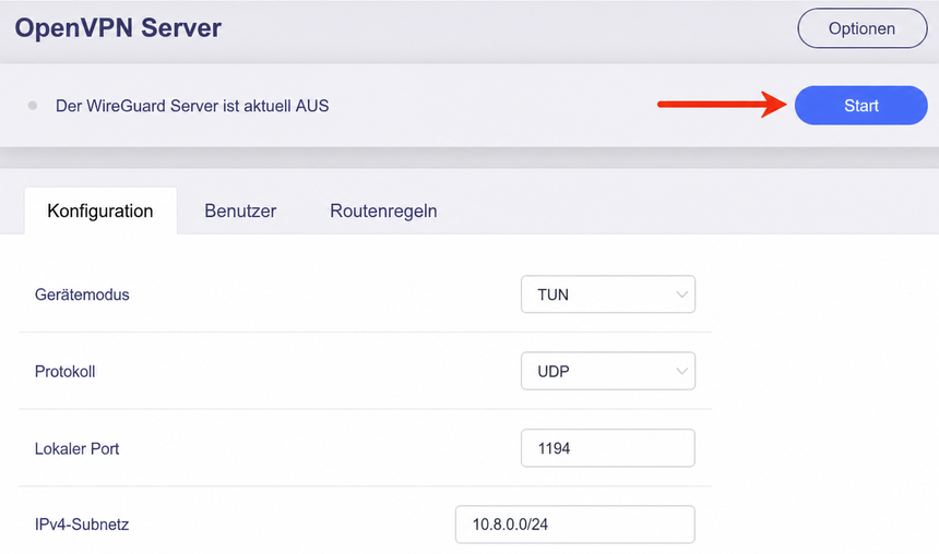 start server