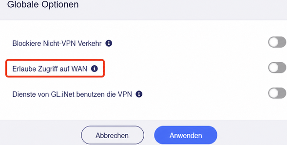 allow access
