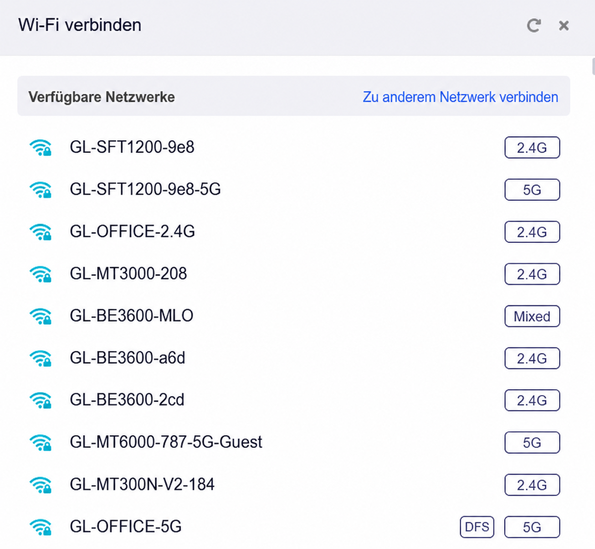 scan available networks